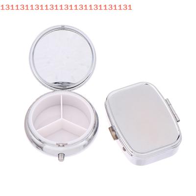 Portable Rectangle Round Shape Light-Weight Medicine Case Holder Container for Travel And Home Use Waterproof Metal Pill Box