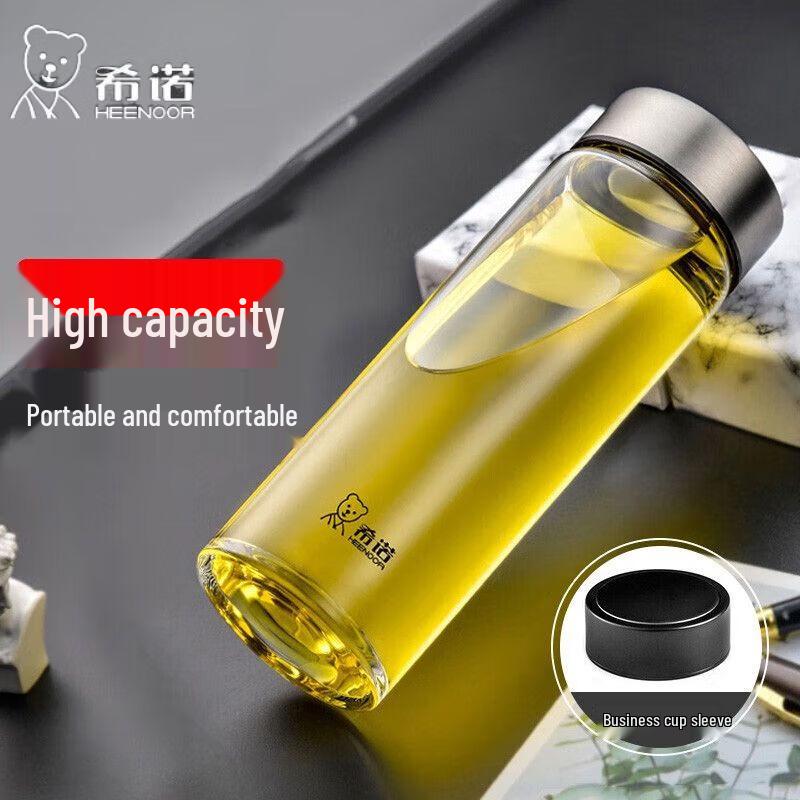 Xinuo Portable Single-Layer Borosilicate Glass Tea Cup 300ml