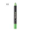 Bâton de crayon de fard à paupières nacré imperméable, 15 couleurs, paillettes durables, stylo d'ombre à paupières scintillant, Eyeliner, outils de maquillage pour les yeux