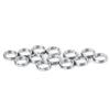 50pcs Fishing Stainless Steel Double Circle Split Ring Lure Tackle Connector (6#)