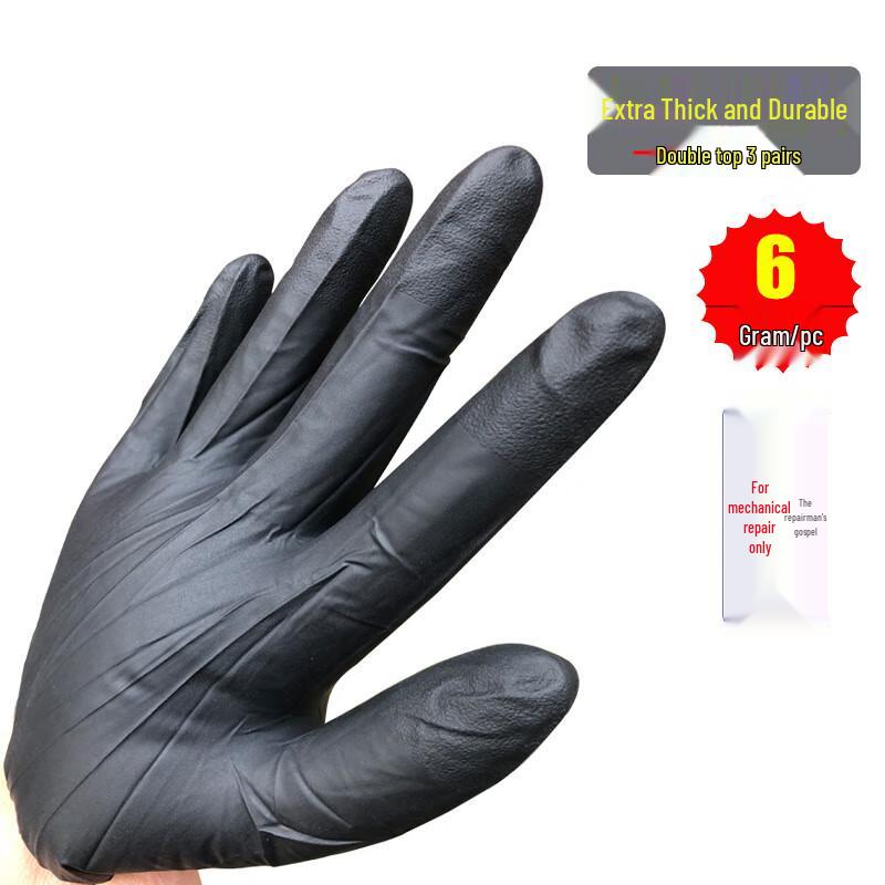Manlong 6g Einweg-Schwarznitril-Handschuhe