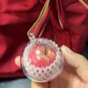 Christmas Fruit Pendant Red Fruit Car Rear View Mirror Charm Fruit Shaped Hanging Ornaments for Xmas Tree Auto Accessory