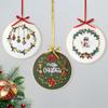 Full Ranges of Stamped Christmas Ornament Embroidery Set for Beginner, Christmas Wreath Cross Stitching Starter Kits