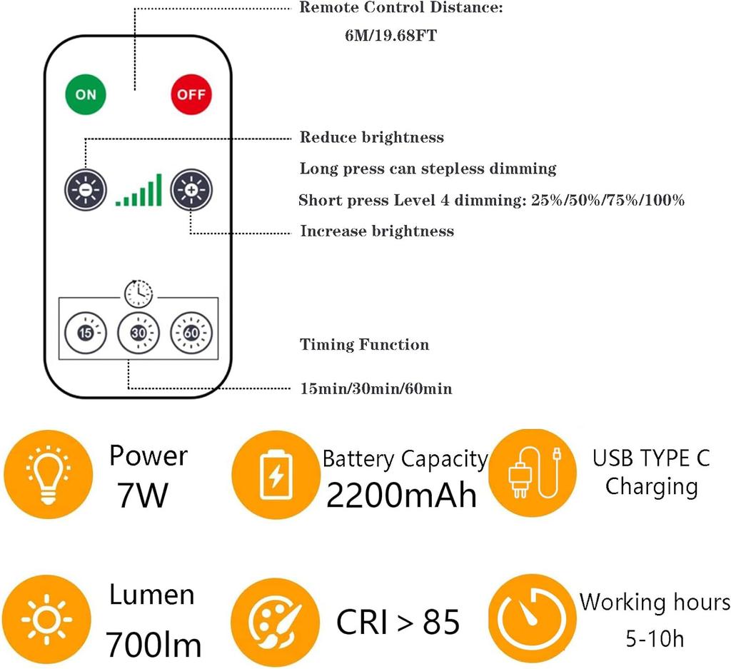 USB led Bulb e27 Rechargeable Light Bulb Smart Battery BulbTouch Control Dimmable LED Bulbs with Timing