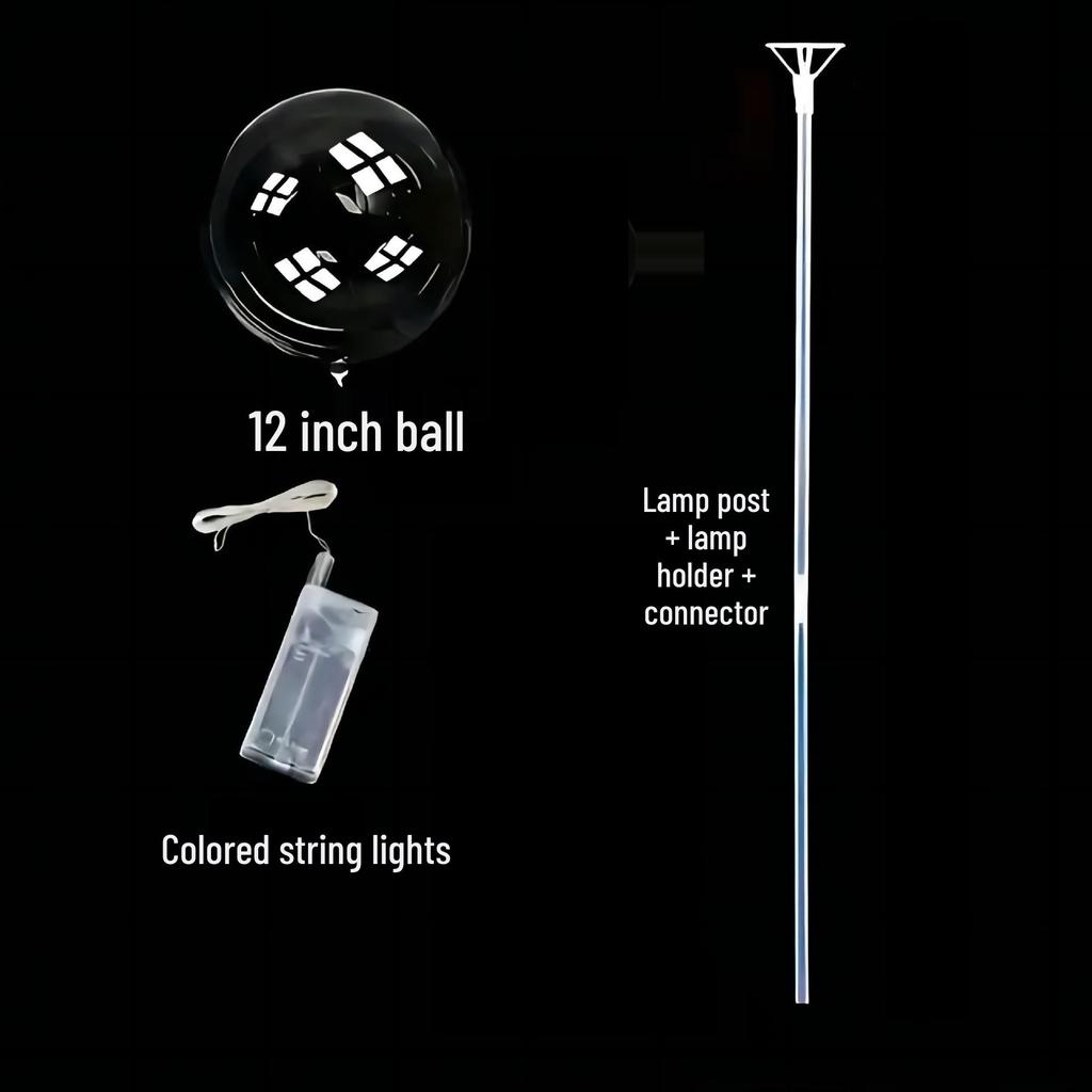 Glowing Bobo Balloon - Transparent LED Light-Up Balloon for Kids' Toys and Wedding Decorations