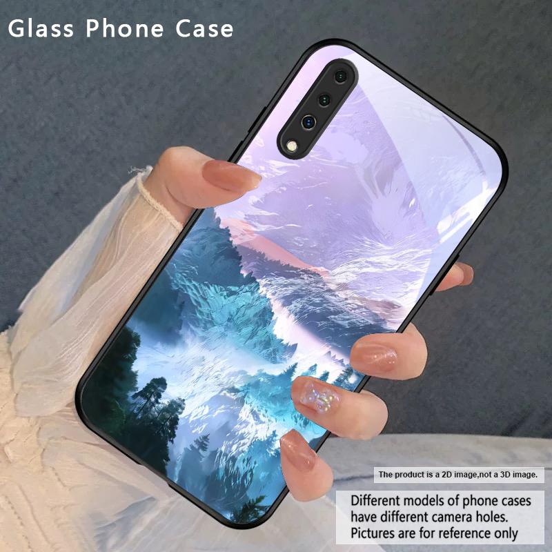 Sea Storm Small Sailboat For Samsung Galaxy A20 A20s 21s A22 A23 A24 A25 A26 A42 A90 A50 A55 52s A56 A70 A71 72 Glass Phone Case
