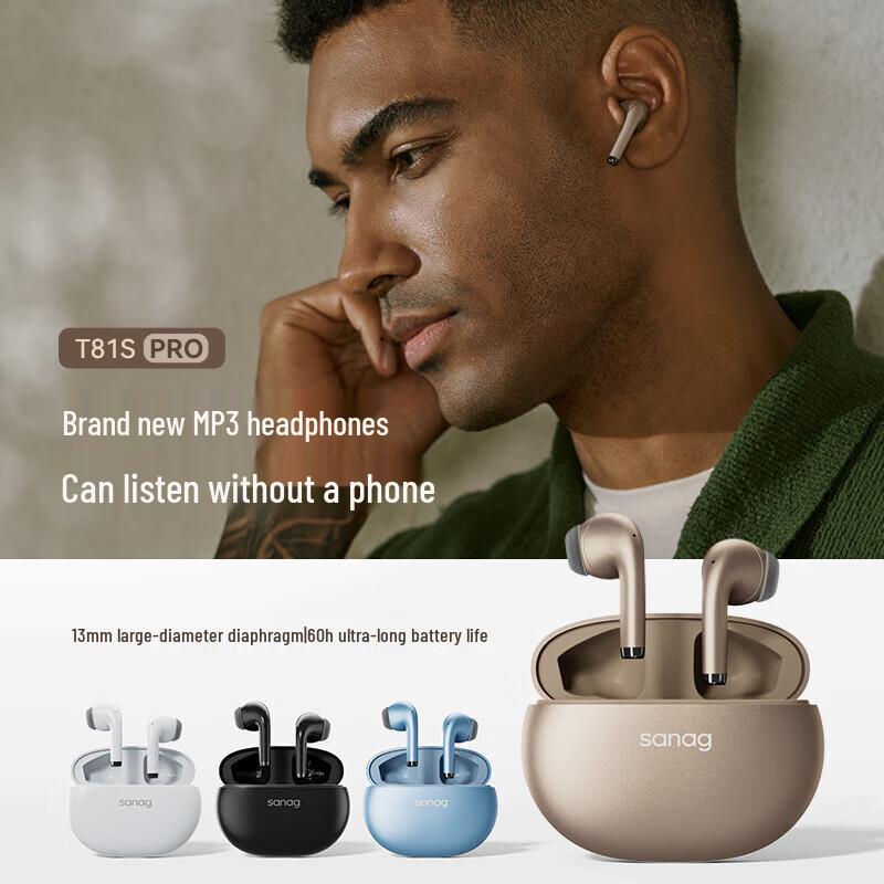 Saina S-T81SPromax Wireless Bluetooth Earbuds with Recording and Charging Case