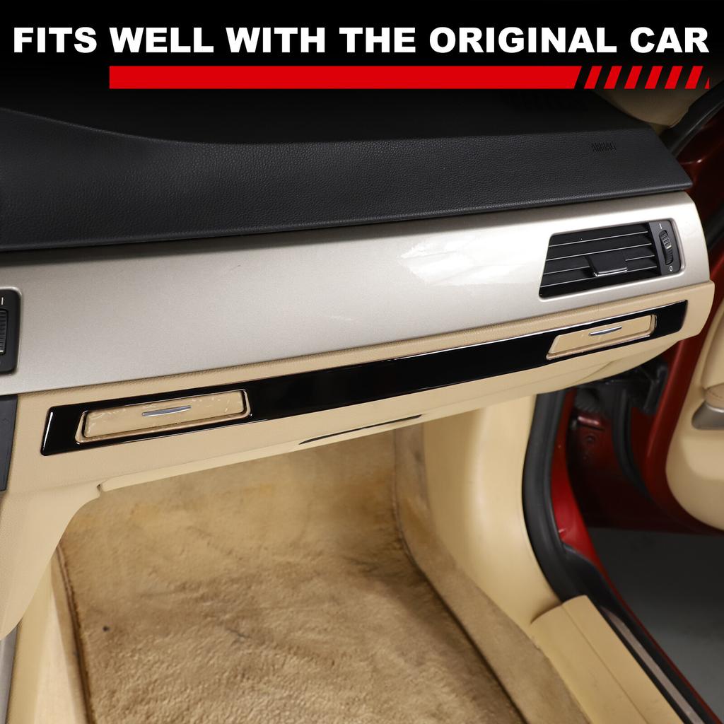 Glossy Black Copilot Cup Holder Trim Cover For BMW 3 Series E90 E92 E93 2005-12