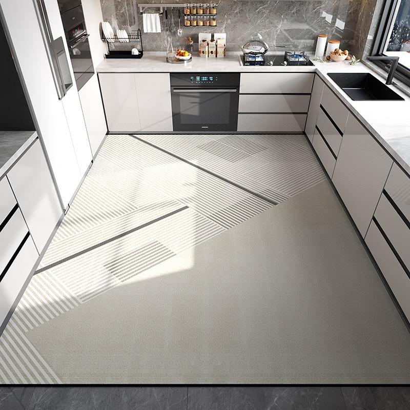 

Маслостойкий и водостойкий ПВХ-кожаный большой ковер, современный напольный коврик, кухонный ковер, украшение для дома 50x80cm