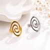High-End Stainless Steel Spiral Open Ring – Stylish Minimalist Finger Jewelry for Women