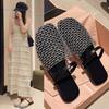 Mesh Women Slippers Summer Luxury Designer Rome Walking Leisure Round Toe Slingback Outdoor Dress Beach Shoes Fashion Slides