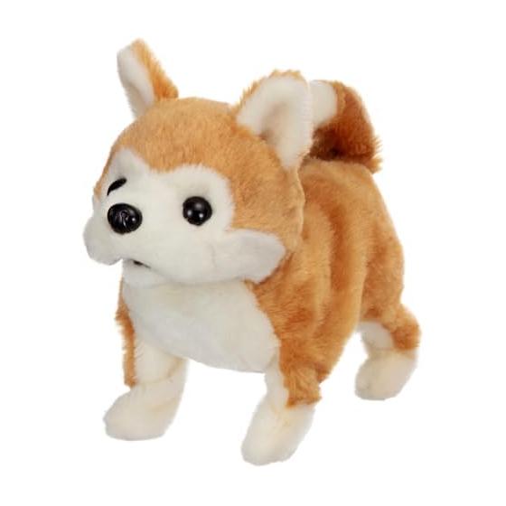 IWAYA Electric Animal Dog Stuffed Toy Swings its tail and makes noises. Piccoline Akita Inu ST Mark Certified, Ages 3+ Toy, Battery Operated Stuffed