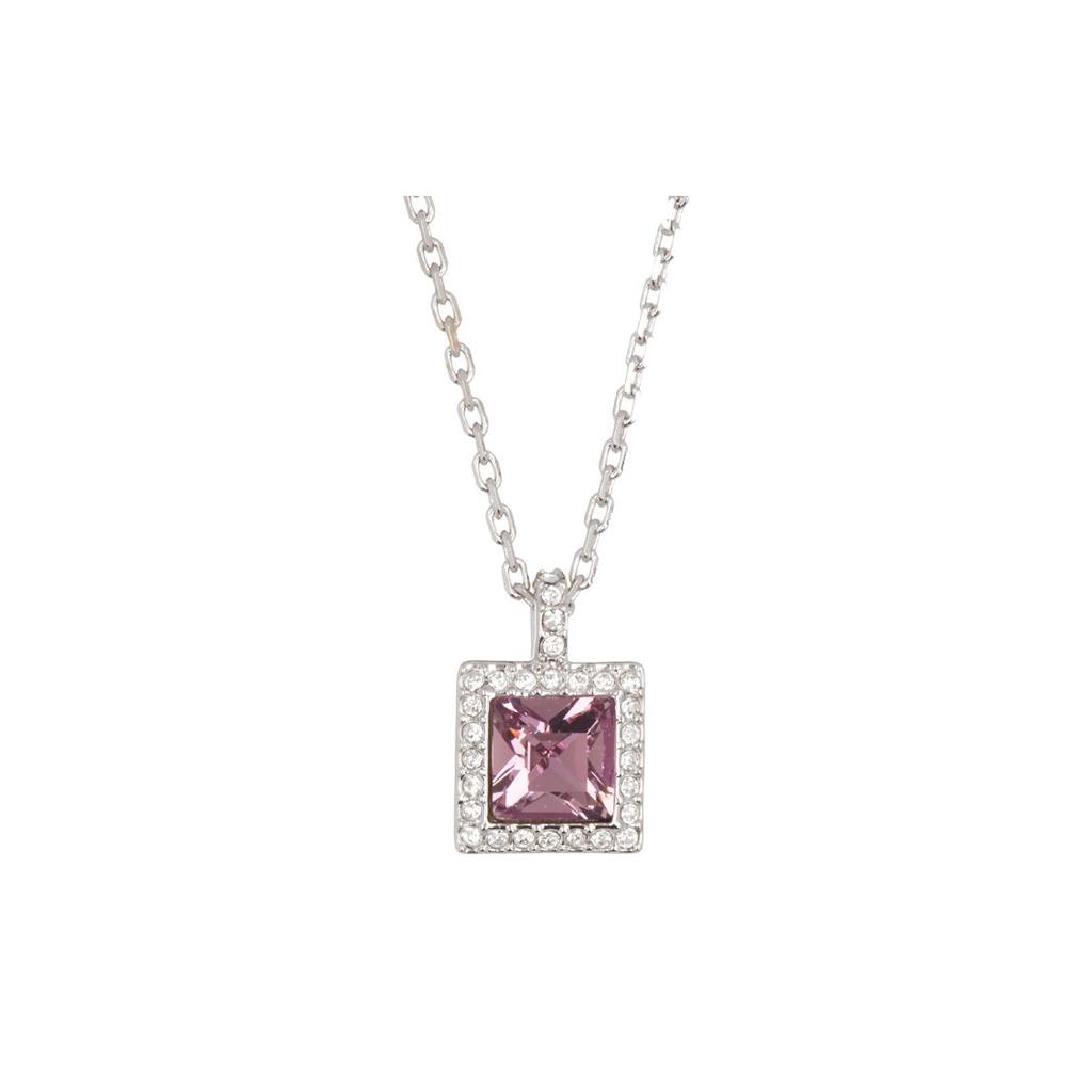 Swarovski Pink Square Crystal Necklace Set Women necklaces 5260703