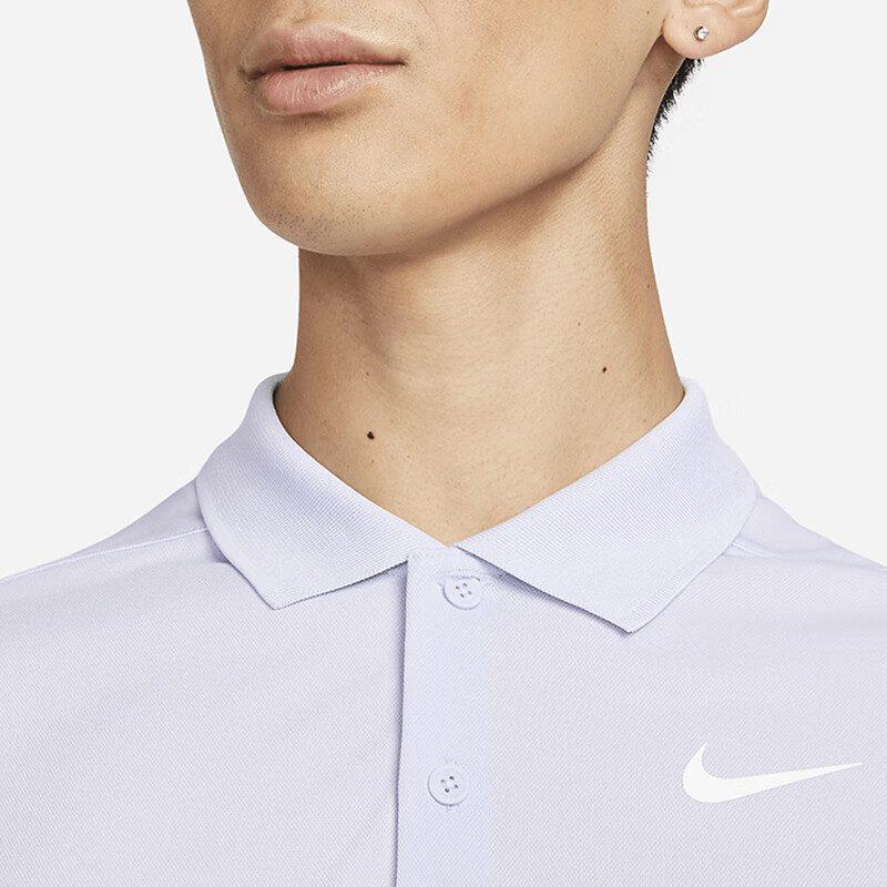 Nike Polo Shirts Men's Steel Blue Polo Collar Moderate Straight Fit DH0823-536