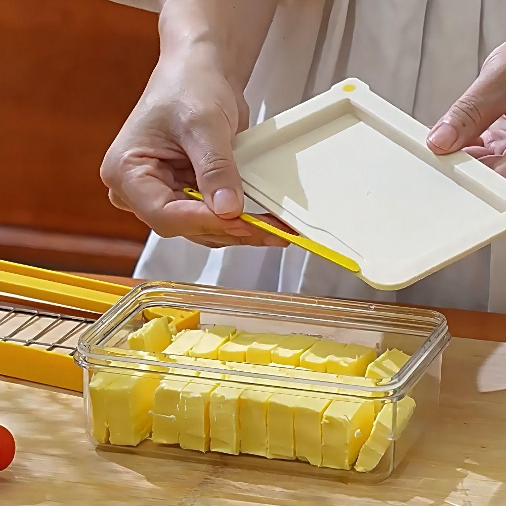 Leak Proof Butter Preservation Box Transparent Butter Slicer Box Creative Butter Keeper  Lunch