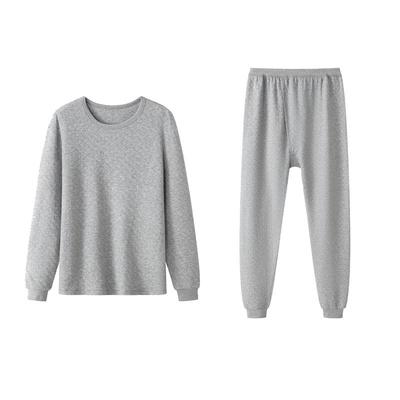 Yiershuang Men's Plus Size 100% Cotton 7A Antibacterial Thermal Underwear Set