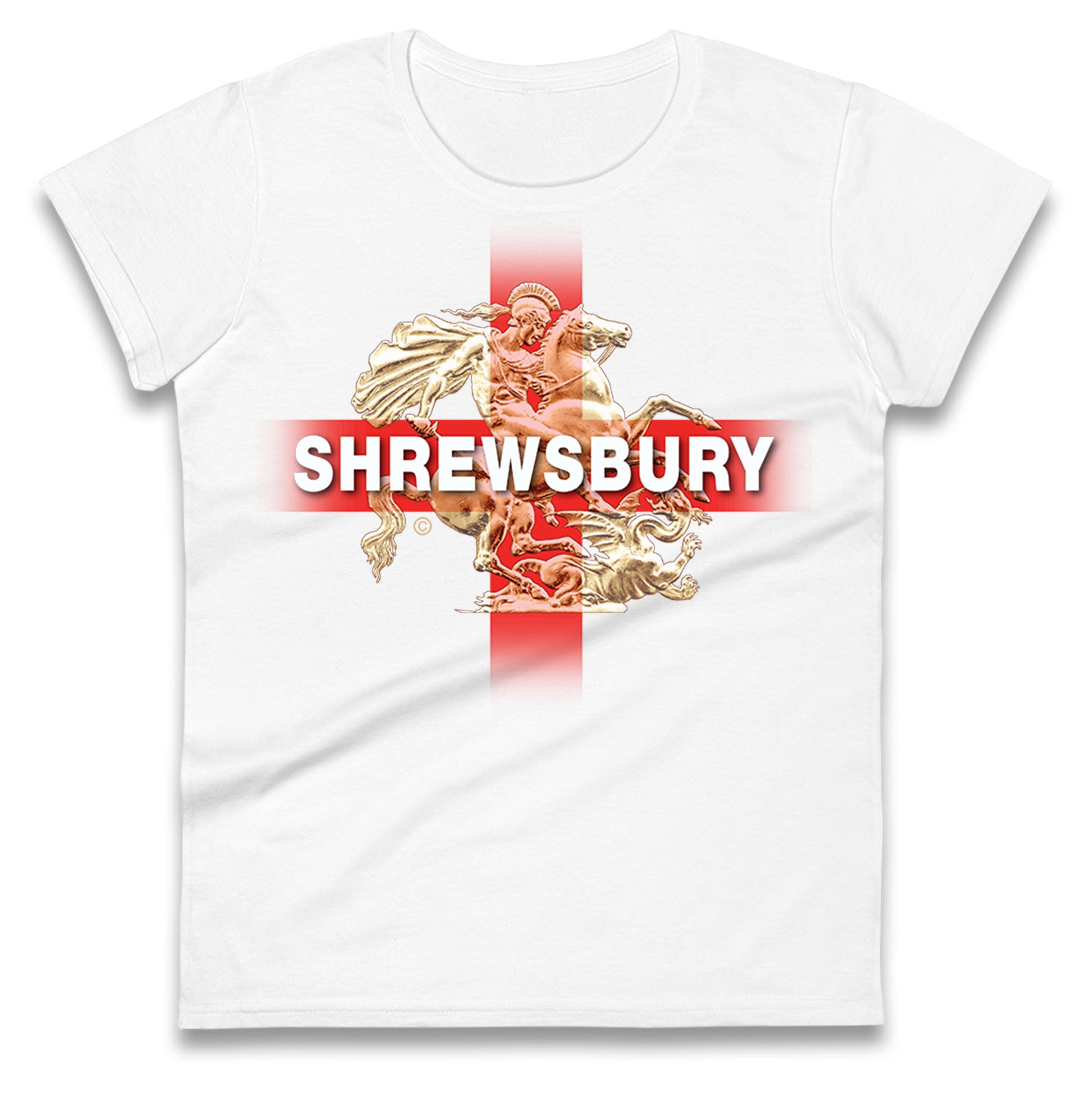 Shrewsbury St George & The Dragon Womens Tee T Shirt Mens Tops Unisex Top L