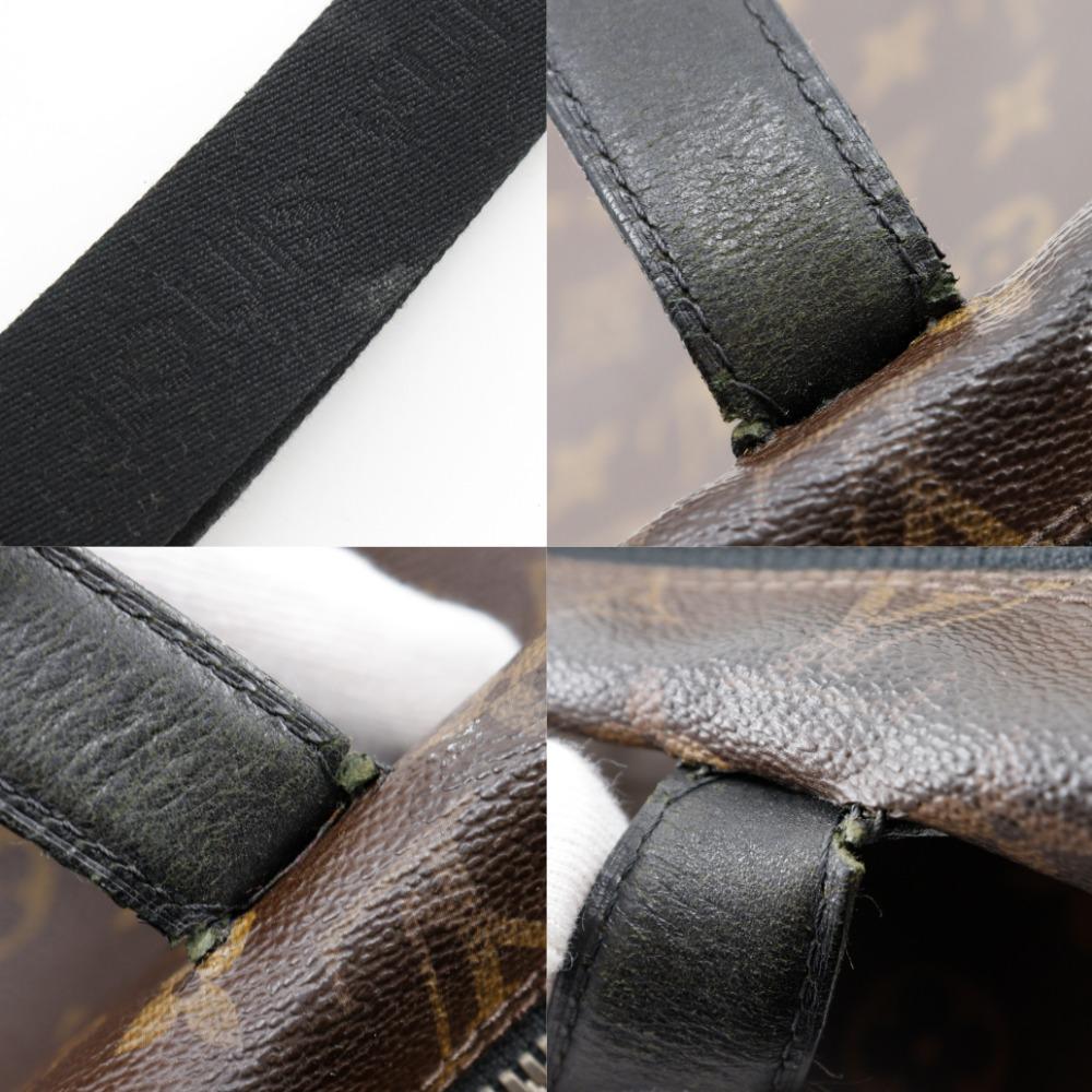 Louis Vuitton Kitan Tote Bag M40388 Monogram Macasa 2WAYShoulder Brown / Black Monogram Canvas Unisex Used