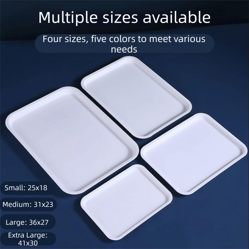 High Quality Multicolor Serving Tray Plastic Multi-sizes Food Tray Anti-Slip Scratch Resistant Storage Shallow Tray Kitchenware