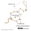 Vacation Colorful Natural Stone Crystal Finger Bracelet For Women Fashion Stainless Steel Flower Ring Fine Jewelry Gift