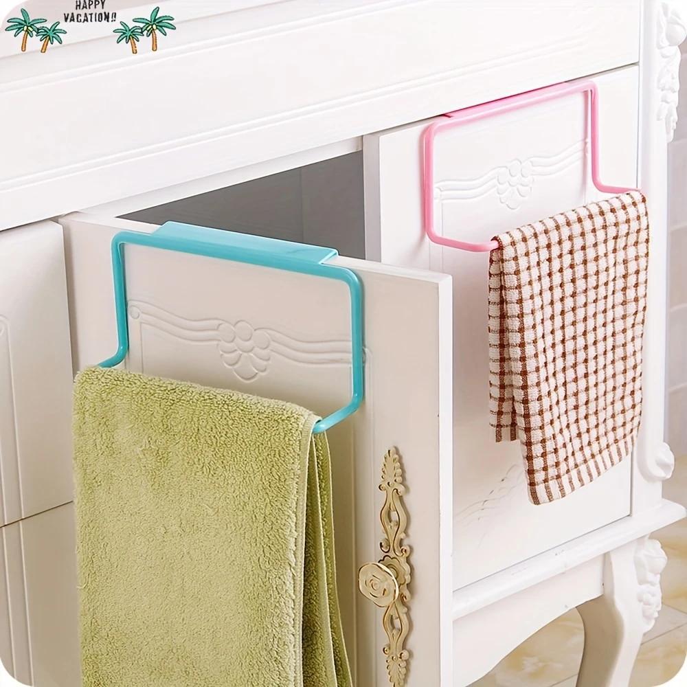 1 Piece Kitchen Facilities Towel Rack Seamless Rag Hanger Towel Bar Dishwashing Towel Multi-Purpose Storage Rack
