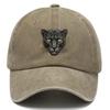 Black Panther Face Baseball Cap Distressed Adjustable Polyester Outdoor Dad Hat Unisex