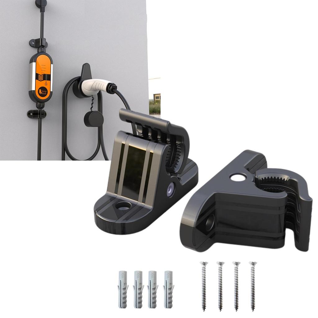 Wandhalterung mit Klemme und festen Clips, tragbarer Schraubhalterungsständer für tragbare EV-Ladebox Typ 2