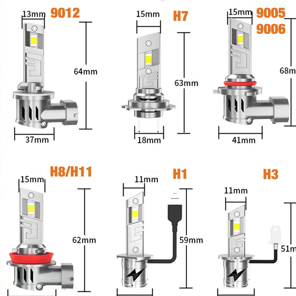 

20000Лм H8 H11 Світлодідна Лампа для Фар 9005 HB3 9006 HB4 Фара Протитуманна Фара Canbus Міні 16шт 3570 CSP для Автомобіля Біла 12В Автолампа H11