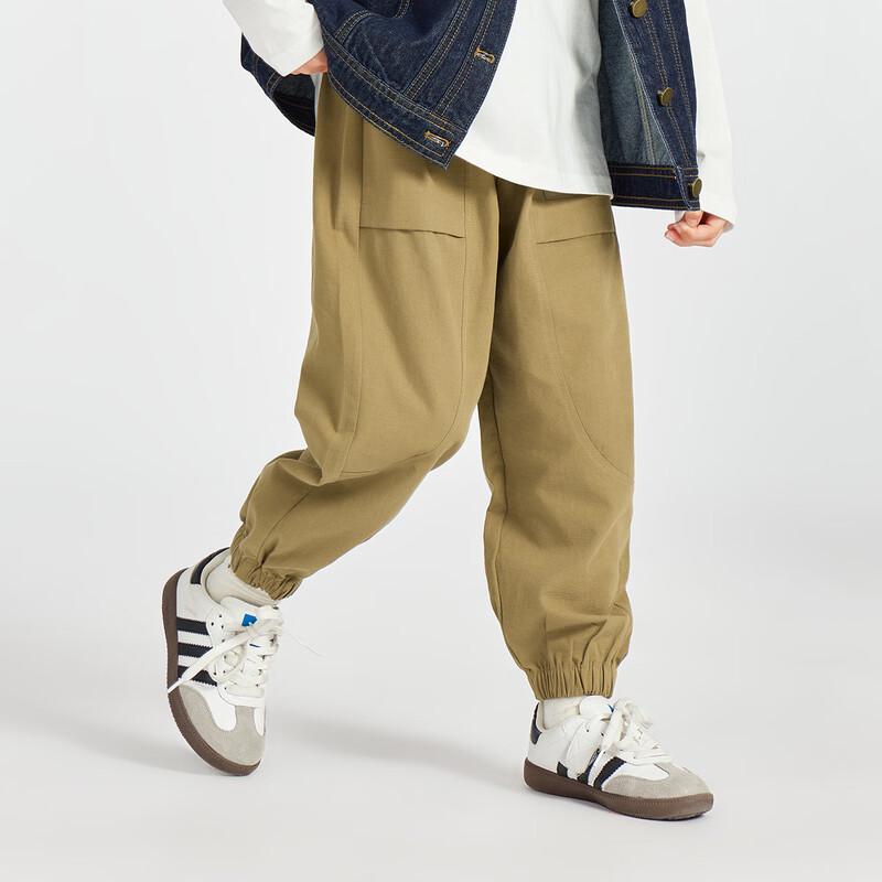 DuoDuoJia Boys Pure Cotton Patchwork Jogger Pants 110