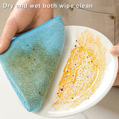 Panno per la pulizia in microfibra 9 colori Assorbente che non lascia pelucchi Strofinaccio con bordo rinforzato Panni per la pulizia riutilizzabili per pulizie domestiche Cucina Auto