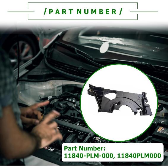 PartsFlow 3Pcs Upper & Lower & Upper Rear Timing Belt Cover Kit Compatible With 2001-2005 Honda Civic 1.7L L4 GAS 11840-PLM-000, 11821-PLM-000,