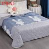 Flower Rabbit Green Leaf Print Pattern Duvet With Polyester Fill Bedroom For