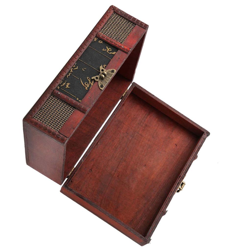 Caja de Almacenamiento de Madera Vintage Tamaño Pequeño Caja Organizadora para Libros y Joyas