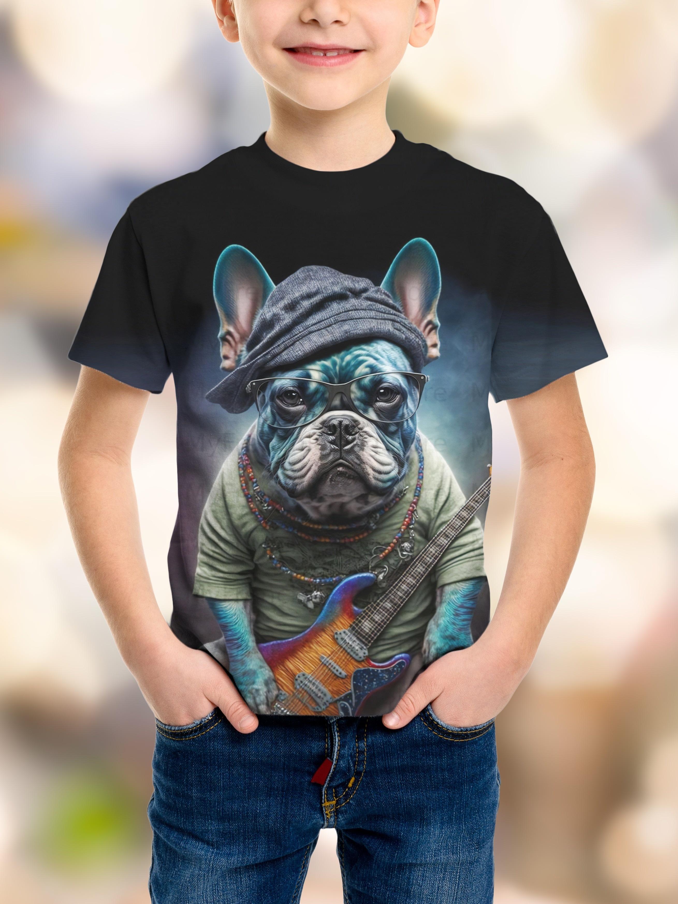 

Футболка с 3D принтом «Забавная собака, кошки, животные», летняя детская футболка, топ, повседневная, удобная, модная, с короткими рукавами 160