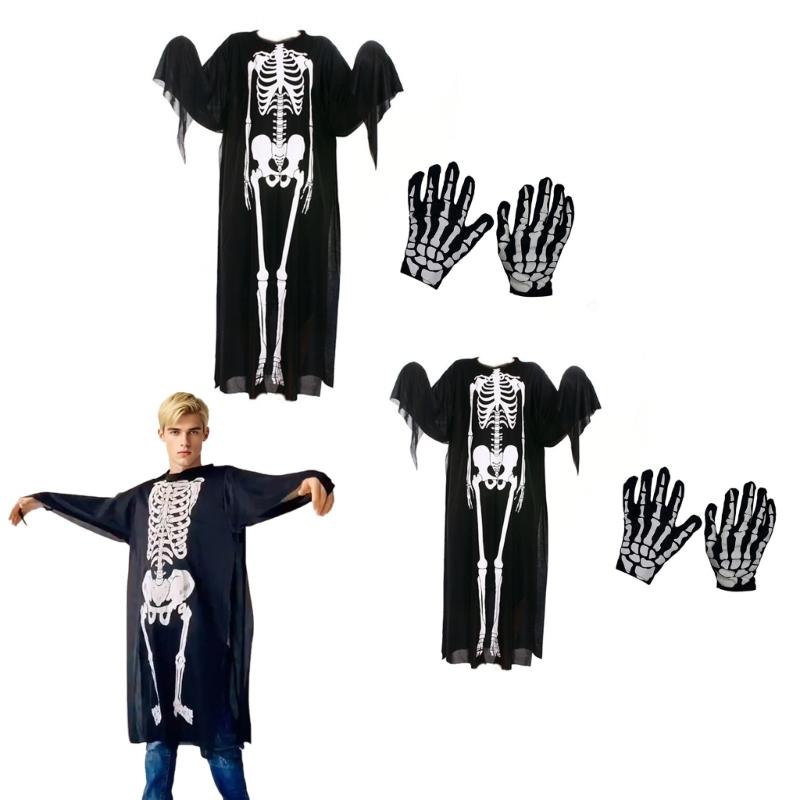 Realistic Skeleton Costume Accessory Efficient Halloween Party Decors For Family Fun Home Office School