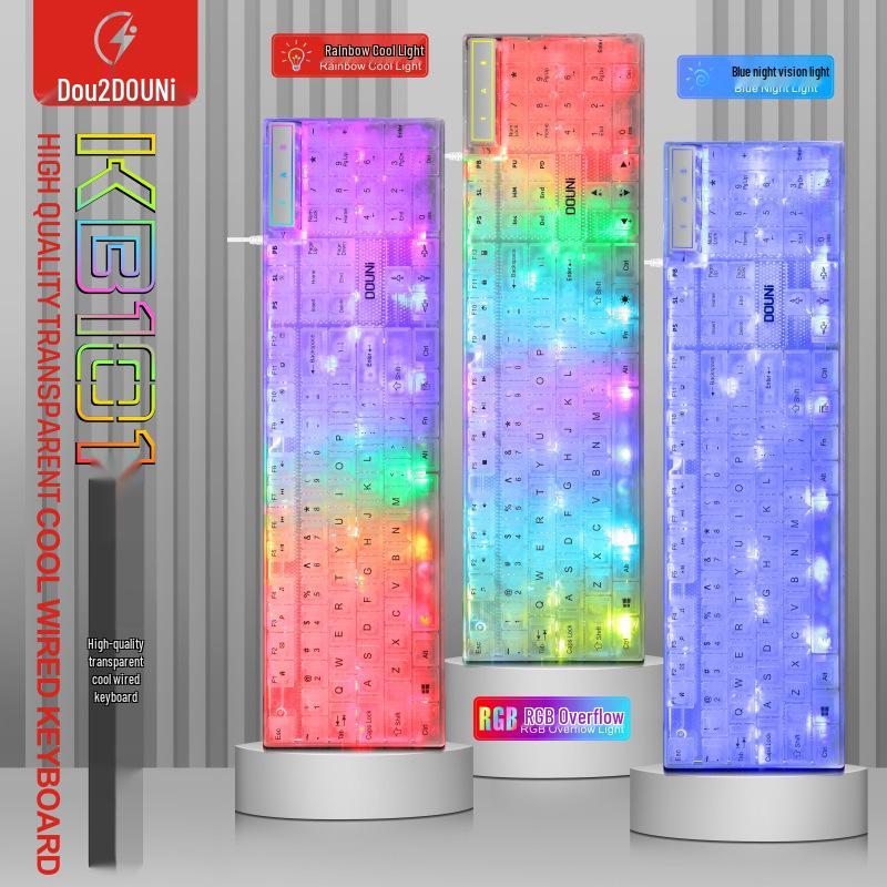 Douni KB101 RGB Transparent Gaming Keyboard