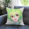popular virtual singer Zundamon Cushion Cover Comfortable Reversible Pillow Cover Ideal for Car Sofa Bedroom  Beyond
