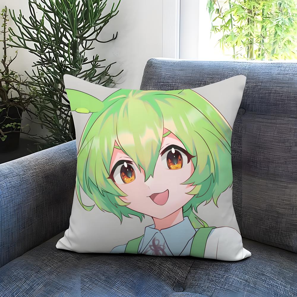 popular virtual singer Zundamon Cushion Cover Comfortable Reversible Pillow Cover Ideal for Car Sofa Bedroom Beyond