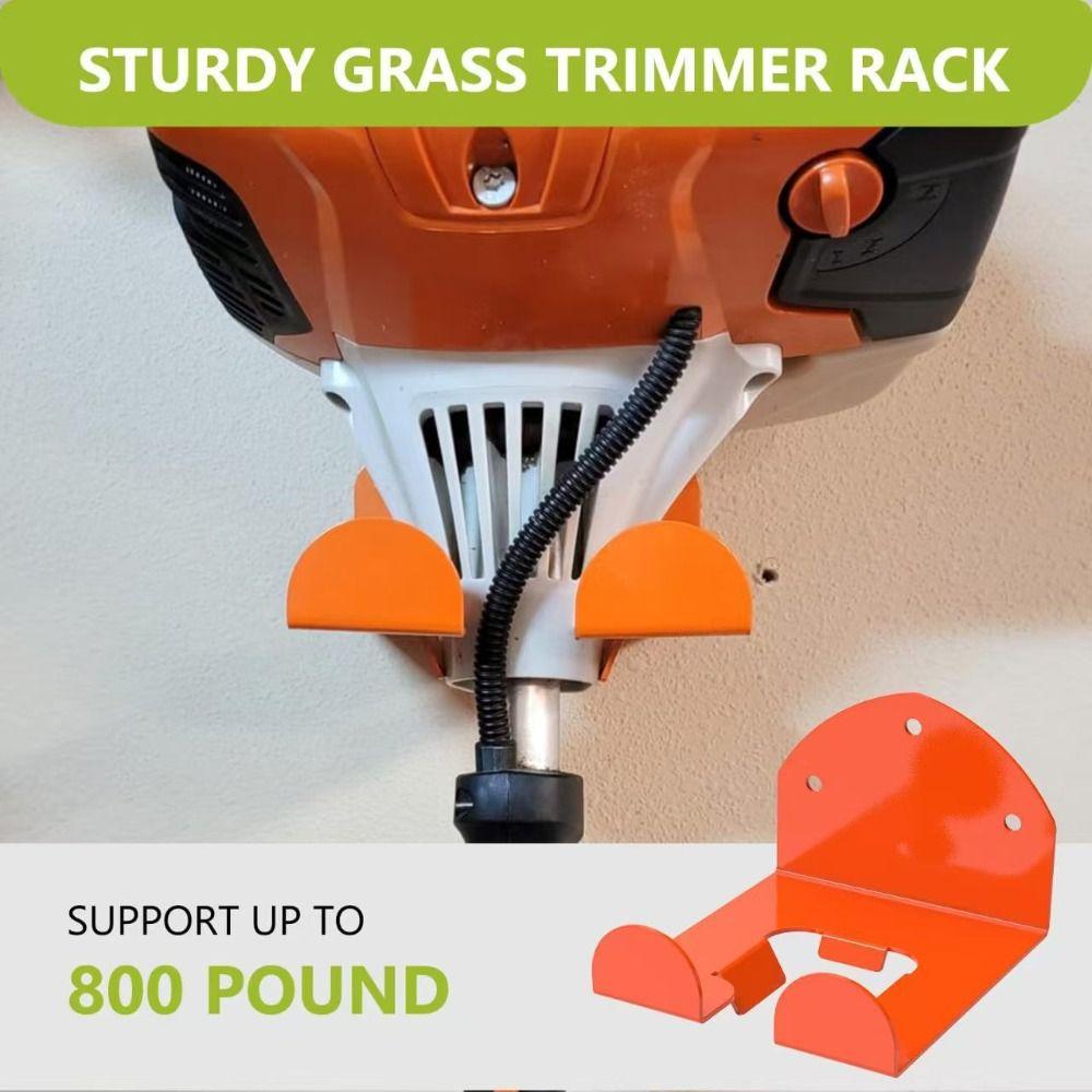 Wall Mounted Weeder Eater Hanger Support Iron Lawn Mower Rack  for Garage Organizer