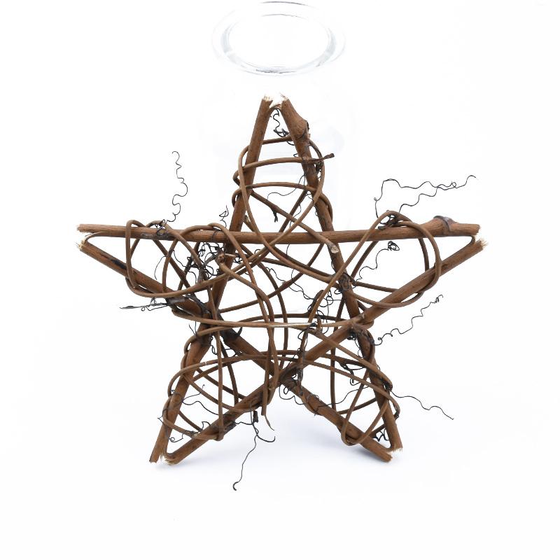 Artificial Pentagram Christmas Wedding Home Bedroom Decor Flowers Needlework Star Rattan Garland Table Ornament Party Diy Gift
