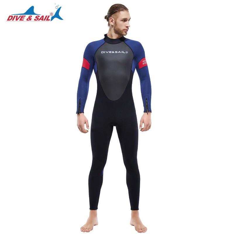 Fato de Neoprene 3mm Homem Mulher Corpo Inteiro Mergulho Surf Snorkel Proteção Térmica Resistência UV
