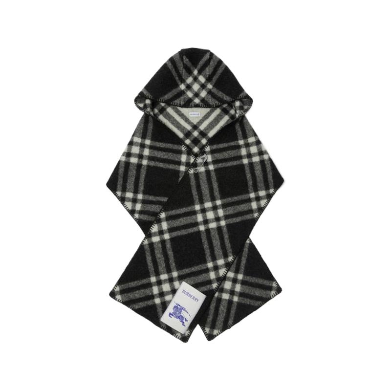 

Вовняна шарф-капюшон Burberry в клітинку One Size