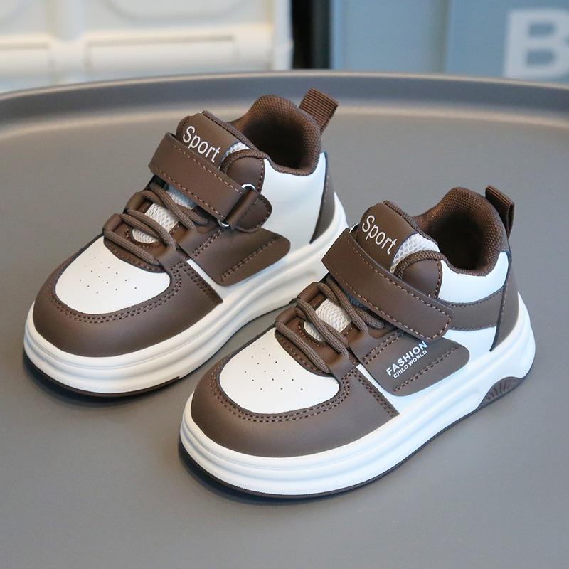 

Children s Sports Shoes - New Spring/Autumn Arrival, High-Top White Sneakers for Girls, Casual Skate Shoes for Boys, Soft-Soled Shoes for Toddlers 21 коричневый