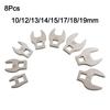 Complete Tool Kit with 8Pcs Metric Crowfoot Wrenches for Professionals