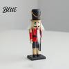 Classic Christmas Character Wooden Nutcracker Soldier Figurine Handcrafted Solid Wood Tabletop Ornament Traditional Statue for Holiday Desk