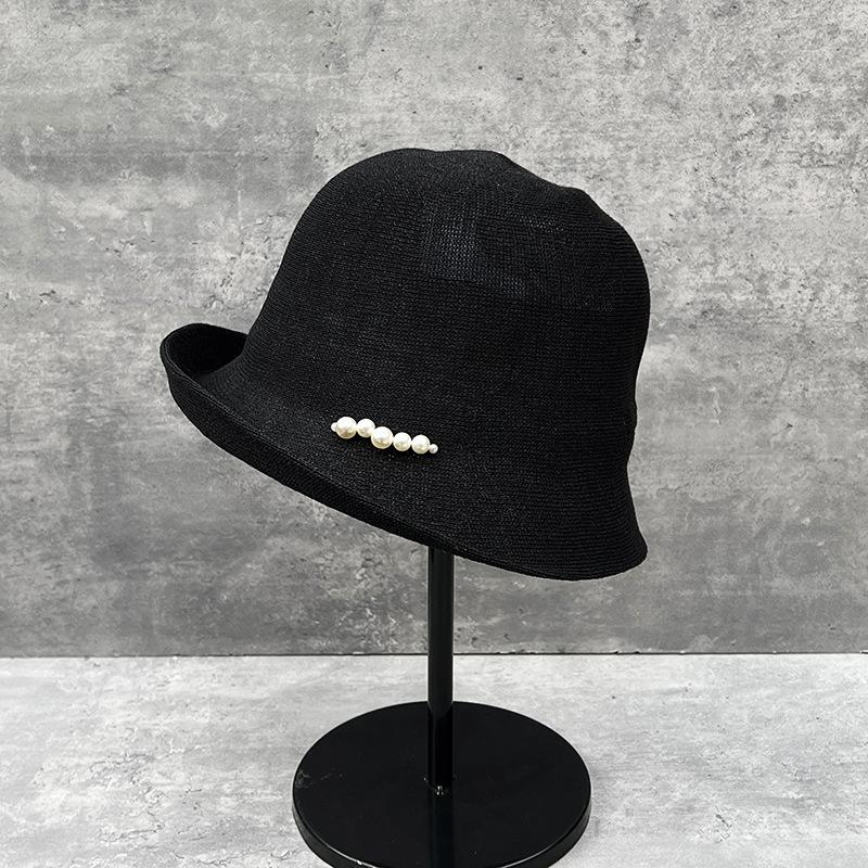 Chapéu de Pescador Pérola Washi Simples para Crianças Vento Ins Ultra Leve Chapéu Bacia Verão Respirável Protetor Solar Boné Protetor Solar