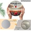 2D Flat Aluminum Memorial Day-Themed Wall Decor Red Poppy and Sheaf of Wheat Design Commemorative Gift 7.87 Inches X 7.87 Inches Suitable for Cafes