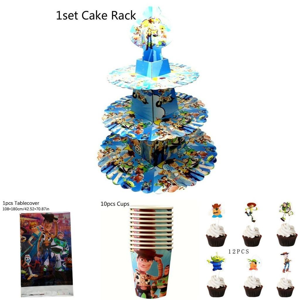 Theme Toy Story Buzz Woody Bo Peep Birthday Party Supplies Plates Banner Cups
