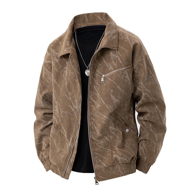 New American Jacket for Men's Spring and Autumn Crisp and Comfortable Loose Corduroy Jacket