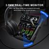 BOMGE M12 Audio Interface, 2-Channel Mixer with XLR/3.5mm Mic Input, 48V Power Supply, Sound Card for PC Recording/Studio/Live